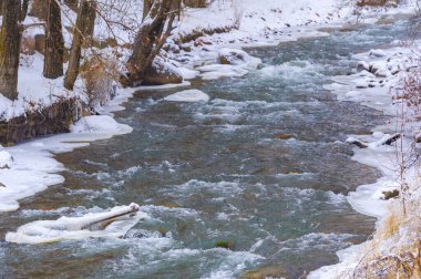 Nehir kışın donar. Yerel nehrimizle geçen kışın en sevdiğim kısmı sislerin süzülüp etraftaki ormanı kaplaması. Yumuşak, gizemli ama huzur verici bir yer yaratıyor..