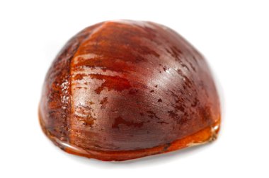 Tek bir kestanenin zengin dokusunu ve toprak tonlarını deneyin. Sağlıklı değerleri ve gözler ve tat alma duyuları için lezzetli ikramları sembolize eder. Basit bir malzemeye damıtılmış doğal zarafet..