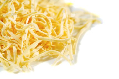 Öğle yemeği için otantik İtalyan spagettisi. Maccheroncini Di Campofilone makarnasıyla. Lezzetli ve yiyecek seçimi..