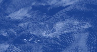 Işıldayan mavi dantel kumaş dokuma desenli ve akıcı, narin estetik, üst düzey moda ya da iç mekan uygulamaları için mükemmel..