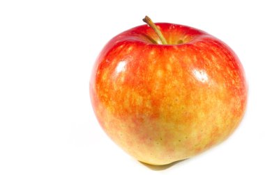 Beyaz arka planda elma. Elma ağacı - gerçek güzelliğin bir örneği