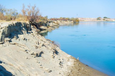 Sonbahar, Steppe. Çayırlar. Nehir. Sonbaharın Gizli Hazinesi Sonbahar yapraklarının büyüleyici halıları arasında, uzak bir nehir acımasız bir çöl boyunca akar..