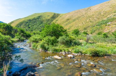 Nehrin heybetli kanyondan akan dingin akışının tadını çıkar. Doğanın güzelliği tüm ihtişamıyla dağların kalbinde. Kaya oluşumları ve yemyeşil yemyeşil ile çevrili huzurlu bir kaçış.
