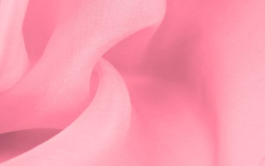 Bulanık pembe ipek kumaş. Kalabalıktan canlı bir renkle uzaklaşın. Işığı yansıtan parlak dalgalar, enfes sofistike dalgalar. Bu sıcak pembe ipek krep de chine.