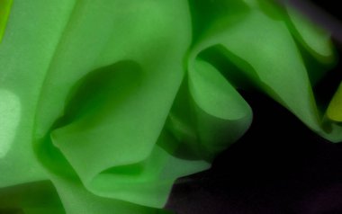 Kumaşın büyüleyici cazibesini yeşil ve siyah tonlarda keşfedin. Derinlik ve hacim yaratmak için katlanmış, yarattıklarına boyut katlamak için. Yaratıcılığa ilham vermek için mükemmel malzeme.