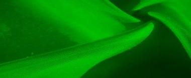 Pürüzsüz, canlı yeşil bir kumaş, zarif örtülmüş ve aydınlatılmış. Katlar ışık ve gölgenin dinamik bir etkileşimini yaratır, maddenin dokusunu ve akışını vurgular.