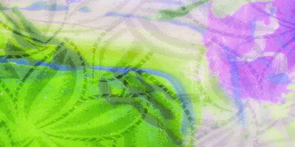 Yeşil, mor ve mavi kıvrımların canlı tonlarına sahip renkli kumaşların soyut yakın çekimi.