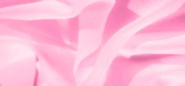 Bulanık pembe kumaş yumuşak, dalgalı doku dalgaları yaratır, ışığını arttırır, narin görünümünü. Yumuşak kıvrımlar ve kıvrımlar onu dingin ve havadar bir arkaplan için mükemmel kılıyor..