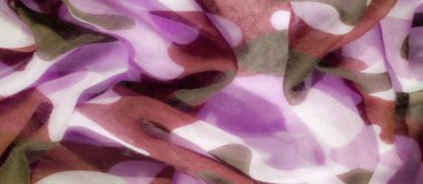 Pembe ve kahverengi tonlarda soyut desenleri olan yumuşak, dalgalı kumaş bulanıklığı. Hassas dokusu ince gölgelerle çekiliyor, rüya gibi ve sanatsal bir etki yaratıyor..