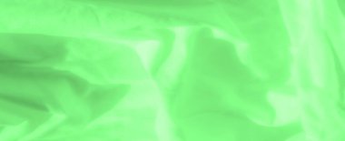 Kumaşın üzerinde yumuşak ve sıvı dalgalanmalar içeren yeşil saten kumaş bulanıklığı. Narin yeşil ton ve pürüzsüz yüzey, arka planlar için mükemmel, sakin ve rafine bir tekstil tasarımı yaratır..