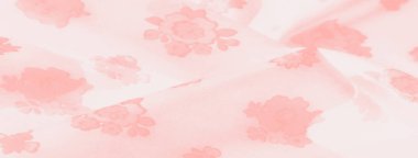 Bu kumaş, yumuşak pembe çiçeklerin kusursuz bir kombinasyonunu hafif bir malzeme üzerinde gösterir. Nazik kıvrımlar, akışkan doğasını ve her çiçek elementinin karmaşık detaylarını vurgular.