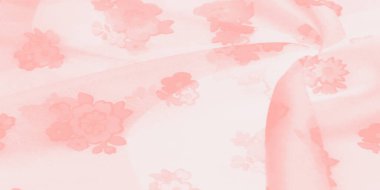 Bu kumaş, yumuşak pembe çiçeklerin kusursuz bir kombinasyonunu hafif bir malzeme üzerinde gösterir. Nazik kıvrımlar, akışkan doğasını ve her çiçek elementinin karmaşık detaylarını vurgular.