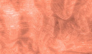 Şeftali dantelli kumaş bulanıklığı ve ince kıvılcımlar. Yumuşak doku ve hassas desen, ışık efektiyle geliştirilmiş lüks ve kadınsı bir dokunuş yaratır..