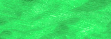 Işıldayan yeşil dantel kumaştan bulanık, yumuşak kıvrımlı. Karmaşık dantel tasarımı ışığı yansıtır, kumaşa ruhani ve narin bir görünüm verir..