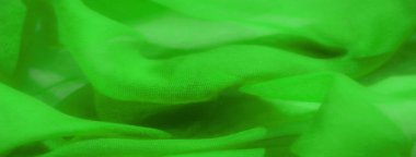 Yumuşak kıvrımlarla sıralanmış, ince dokulu, saf yeşil kumaştan bulanık. Parlayan madde ince gölgeler yakalar ve akış tasarımına derinlik katar..