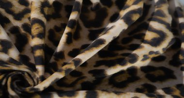 Güzel örtünmüş leopar desenli kumaşı bulanıklaştırın. Siyah, sarı ve bej renklerin çarpıcı bir karışımı. Karmaşık desenler ve doğal kıvrımlar cesur, vahşi ve modaya uygun bir estetik sunuyor..