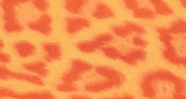 Soyut, leopar benzeri kırmızı desenli parlak sarı kumaş bulanıklığı, yumuşak doku ve sıvı örtüsü. Sıcak ve canlı renkler enerjik ama samimi bir görünüm yaratır..