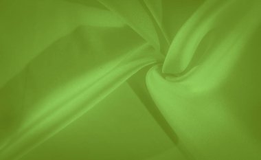 Yumuşak kıvrımlı parlak yeşil kumaş bulanıklığı pürüzsüz ve parlak bir doku yaratıyor. Kusursuz desen doğal olarak akar. Işığı yansıtarak parlak rengini ortaya çıkarır..