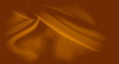 İnce kıvrımlı ve gölgeli turuncu kumaş bulanıklığı. Yumuşak ışık ve hassas kırışıklıklar maddenin dokusunu vurgular, bu tekstil yakın çekiminde rahat ve sıcak bir atmosfer yaratır..