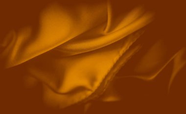 Bu soyut kompozisyon, turuncu kumaşın yumuşak kıvrımlarını ve akışkan hareketlerini yakalar. Yumuşak doku ve nazik perdeler ince derinlik ve sadelikle estetik olarak tatmin edici bir görüntü yaratır.