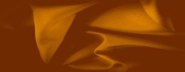 Karmaşık kıvrımlar ve dokularla akan turuncu kumaş bulanıklığı yumuşak ve lüks bir görünüm yaratıyor. Işık ve gölge etkileşimi, kumaşın sıcak tonlarını vurguluyor.