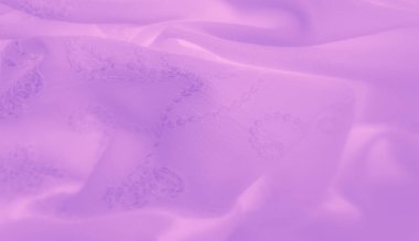 Detaylı nakış ve yumuşak kıvrımlı pürüzsüz mor kumaştan bir bulanıklık. Pastel tonlar ve akan doku zarif ve huzurlu bir görsel cazibe yaratır..