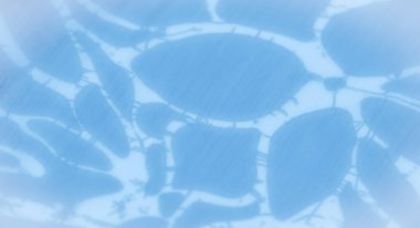 Bulanık mavi ve beyaz desenler yumuşak kumaş boyunca akar. Kumaşın kıvrımları zarif, zarif bir doku yaratıyor. Nazik tasarımı geliştiren dingin bir estetik sunuyor..