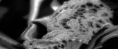 Nazik kıvrımlar halinde akan yumuşak, parlak bir kumaşın yakın plan çekimi. Pürüzsüz yüzey ışığı yansıtır, derinlik yaratır ve gri tonda lüks bir görünüm yaratır..