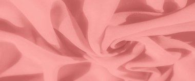 Yumuşak mercan renkli kumaş bulanıklığı zarif bir şekilde kıvrılarak ince gölgelerle yumuşak ve yumuşak bir doku oluşturarak tekstil renklerinin zenginliğini arttırır..