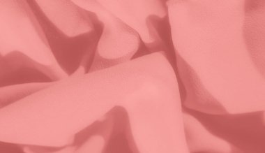 Bulanık pembe kumaş kıvrımları sıcaklık ve zarafet saçan yumuşak bir doku yaratır. Malzemenin pürüzsüz yüzeyi yumuşak gölgelerle güçlendirilir ve ona organik bir hava verir.