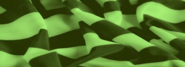 Koyu çizgili, yeşil kumaştan bulanık, akıcı, pürüzsüz kıvrımlar, doğal karşıtlıklarla yumuşak bir doku yaratıyor. Herhangi bir yere şık ve dinamik bir görünüm eklemek için mükemmel.