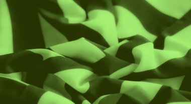 Koyu çizgili, yeşil kumaştan bulanık, akıcı, pürüzsüz kıvrımlar, doğal karşıtlıklarla yumuşak bir doku yaratıyor. Herhangi bir yere şık ve dinamik bir görünüm eklemek için mükemmel.