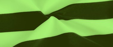 Katlanmış yeşil ve siyah çizgili bulanık kumaş. Parlak, dalgalı bir dokusu var. Yüksek kontrastlı tasarım modern zarafet ve entelektüellik katıyor.