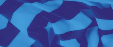 Koyu, koyu aksanlı katmanlı mavi kumaş modern bir model oluşturuyor. Yumuşak kıvrımlar ve nazik kıvrımlar karmaşık ve zarif bir tekstil dokusu taşır..