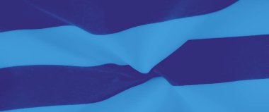 Bulanık, mavi tonların bir karışımı düz kıvrımlar halinde akar, kumaş değişken ışık ve koyu kontrastlarla zarafetle dalgalanır. İnce bir eğim narin estetiği güçlendirir ve derinlik katar.