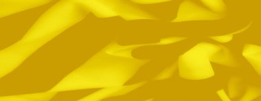 Canlı sarı kumaş üzerinde bulanık etkisi dalgalanan kıvrımlar ve dokulu yüzey, yumuşak gölgeler bırakıyor. Zengin, sıcak ses tonu yumuşak, davetkar bir görünüm yaratır..