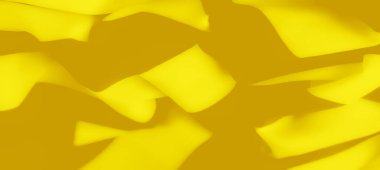 Bulanık efekt parlak sarı kumaşın yumuşak kıvrımlarını arttırır. Sıcak tonlar rahatlatıcı ve sakin bir hava yaratır. Nazik, akışkan desen ince bir doku sergiliyor..