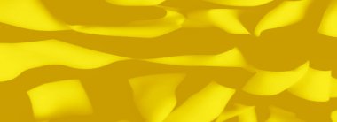 Bulanık efekt parlak sarı kumaşın yumuşak kıvrımlarını arttırır. Sıcak tonlar rahatlatıcı ve sakin bir hava yaratır. Nazik, akışkan desen ince bir doku sergiliyor..