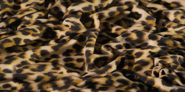 Bulanık, bu canlı leopar desenli kumaş sarı, siyah ve bej renkli gösteriler karmaşık kıvrımlar ve lüks bir doku, cesur ve dinamik bir moda sunuyor..