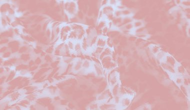 Yumuşak pembe tonda saf kumaş bulanıklığı. Çiçek ya da organik desenleri andıran karmaşık, soyut şekiller. Işık parıldar, derinlik ve dokuyu nazik, katlanmış katmanlara ekler.