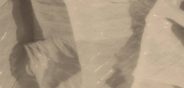 Nazik, akıcı kıvrımları ve ince kıvrımlı kıvrımları olan narin, sepya renginde bir kumaş bulanıklığı yumuşak, klasik bir doku ve hafif bir oyun yaratıyor..