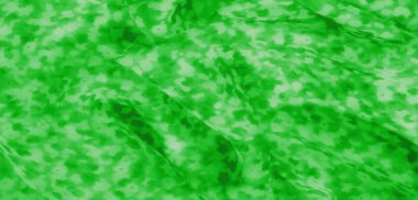 Görüntü. Yumuşak soyut desenli yeşil kumaşın yakın plan görüntüsü. Hassas, bulanık şekiller maddeye organik, doğal bir cazibe verir, çeşitli yeşil tonlarda pürüzsüzce harmanlanır.,