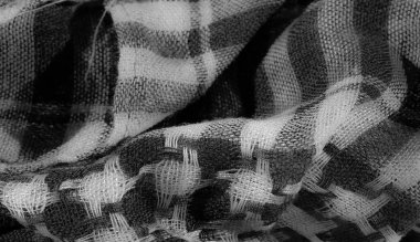 Görüntü - Bu yumuşak, dokunmuş kumaşta karmaşık siyah ve beyaz desenler şık ve dokulu bir görünüm yaratır. İnce parıltı ve nazik kıvrımlar ona incelik katlıyor.,