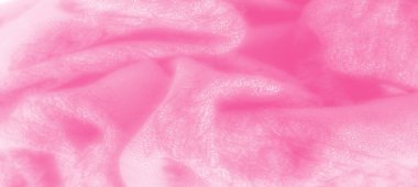 Yumuşak kıvrımlı, bulanık pembe kumaş ve akıcı bir doku. Narin hafif aksanlar ve pürüzsüz görünüş onu kadınsı ve zarif bir dokunuşla arka planlar için mükemmel kılıyor..