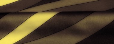 Görüntü. Sarı ve koyu aksanlı desenli kumaş, ışık ve gölgenin uyumlu bir karışımını oluşturan dinamik eğimli desenler, parlak ve sanatsal bir titreşim yayıyor..