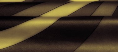 Görüntü. Sarı ve koyu aksanlı desenli kumaş, ışık ve gölgenin uyumlu bir karışımını oluşturan dinamik eğimli desenler, parlak ve sanatsal bir titreşim yayıyor..