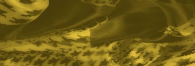 Birbirine kenetlenmiş zincir desenleri ve geometrik motiflerle bulanık sarı kumaş yaratıcı projelerde kullanım için mükemmel, zengin, dokulu bir tasarım yaratıyor..