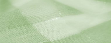 Işıldayan yüzeyi ve yumuşak kıvrımları olan yeşil bir kumaş. Tekstil karmaşık dokuma kalıplarını ortaya çıkarıyor, resme ruhani ve hava kalitesi veriyor..