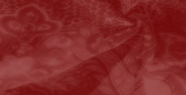 Bulanık desenli, sanatsal çiçek aksanlı kırmızı kumaşa odaklanır. Lüks uygulamalar için zarif ve zamansız bir tasarım sunar..