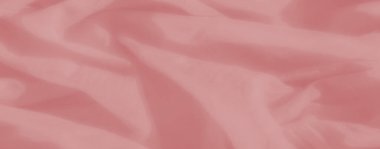 Pastel pembe tonda bulanık kumaş, akışkan, pürüzsüz kıvrımlar ve kadife gibi bir doku. Sanat veya tasarım kullanımı için hassas ve modern bir estetik idealdir..